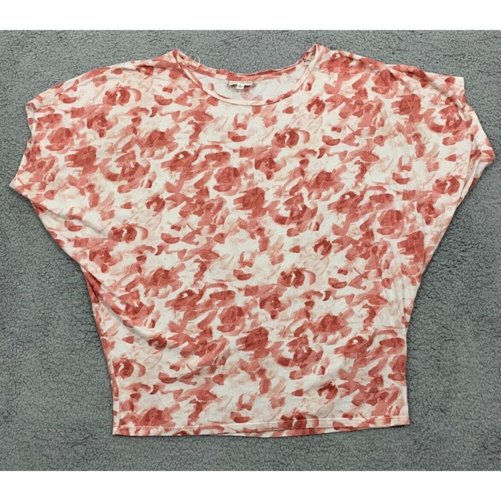 Women's Wonderly Studios Butterfly Shape Short Sleeve Blouse / Top / Shirt Large
